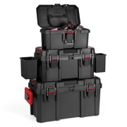 Hyper Tough 13-Inch Toolbox – Heavy-Duty Resin Storage with Padlock Compatibility & Foldable Handle