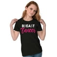 thumbnail image 3 of Beat Breast Cancer Support Awareness Womens Fitted Plus Size Graphic Tee Brisco Brands 2X, 3 of 5