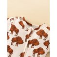 thumbnail image 5 of Newborn Infant Baby Boy Girl Zip Up Onesie Romper 3M 6M 12M 18M Cow Print Long Sleeve Bodysuit Jumpsuit Western Baby Clothes, 5 of 9