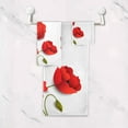 thumbnail image 5 of GZHJMY 3-Piece Towel Set,Pretty Red Poppy Flower Bath Towel Sets, 1 Bath Towel, 1 Hand Towel, 1 Washcloth, Poppy Paper Design Floral Print Absorbent Soft Towels Quick Drying for Bathroom, 5 of 7