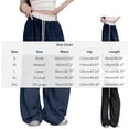thumbnail image 4 of RongHuan Womens Wide Leg Track Pants High Elastic Waist Baggy Casual Drawstring Sweatpants with Pockets Streetwear, 4 of 7