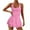 Pink, variant on Luxalzxs Summer Rompers for Women Tennis Skirt Dress Athletic Skort Romper Dress with Shorts Underneath Sleeveless Backcross Running Workout Onesie Exercise Jumpsuits