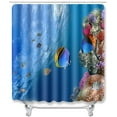 thumbnail image 3 of Manatee Shower Curtain Set Blue Ocean Marine Animal Waterproof Bath Curtain Sets with Non Slip Rugs 4pcs Bathroom Decor Accessories, 3 of 6