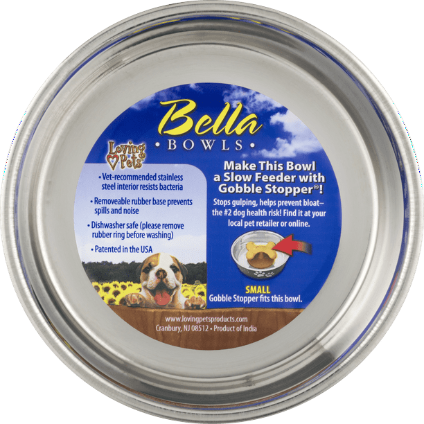 Loving Pets Products LP7525 Bella Bowl Coastal Small Wineberry Walmart Business Supplies