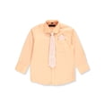 thumbnail image 2 of Kids World Boys’ Dress Shirt & Tie (Patterns May Vary) Color: peach Size: 20, 2 of 3