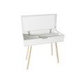 thumbnail image 5 of Modern Study, Office, Make-Up Desk with Storage and Mirror - White, 5 of 5