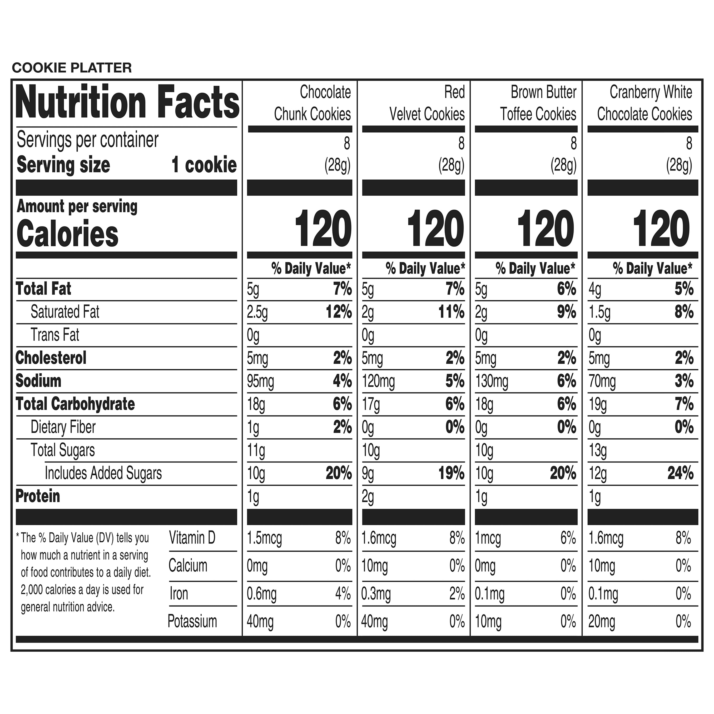 Marketside Holiday Baked Cookie Platter, 32 oz, 32 Count