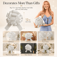 thumbnail image 6 of 12 Inch Large Pull Bow, Decorative Gift Wrapping Flower Bow for Basket Present Party Wedding Decor, White, 6 of 7
