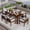 Mocha, variant on HighSound 7 Piece Patio Dining Set, Outdoor Acacia Wood Furniture Set with Umbrella Hole, Rectangular Table and 6 Chairs w/Removeable Fabric Cushion, Mocha