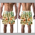 thumbnail image 3 of luoweisi Men's Beach Shorts Quick Dry Swim Trunks with Mesh Lining Cactus L, 3 of 5