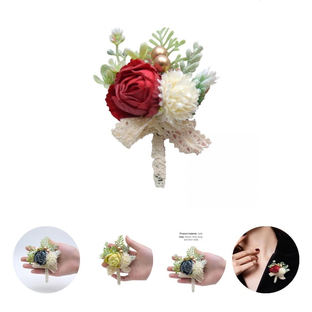 Brooch Pin Realistic Looking Vivid Color Fade-Resistant Non-Wither Wide Application Decorative Reusable Simulation Flower Jewelry Brooch Ornament Birthday Gift