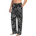thumbnail image 2 of Uemuo Snake Pattern Men's Wide Leg Palazzo Lounge Pants with Pockets Light Weight Loose Comfy Casual Pajama Pants-Medium, 2 of 9