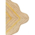 thumbnail image 4 of KLAVATE Natural Jute Wave Edge Hand Braided Scalloped Farmhouse Jute Runner Rug, 4 of 4