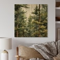 thumbnail image 2 of Designart "Pine Tree Euphony II" Landscapes Print on Natural Pine Wood, 2 of 5
