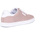 thumbnail image 3 of Guess Ritzi Women's Lace Up Leather Trainers With Perforated Stars In Nude Size 5.5, 3 of 6