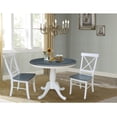 thumbnail image 3 of International Concepts 36" Round Extension Dining Table With 2 Chairs, 3 of 9
