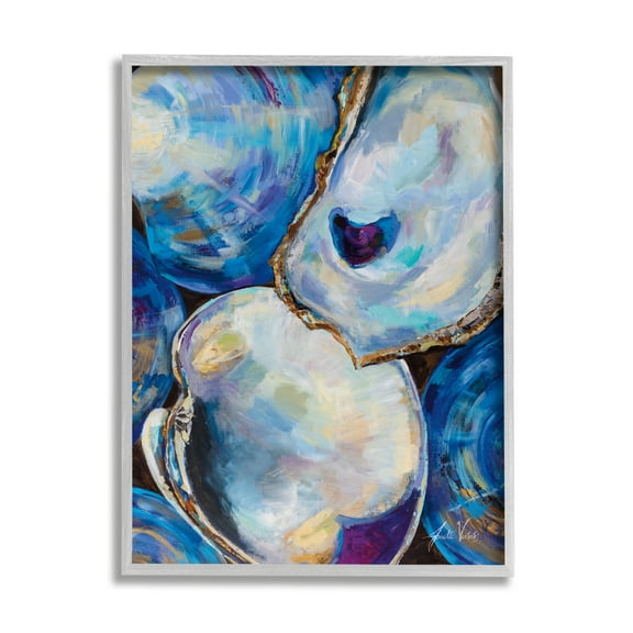Stupell Industries Expressive Coastal Seashells Abstract Mussel Clam Painting, 11 x 14, Design by Jeanette Vertentes