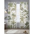 thumbnail image 2 of Green Palm Tree Tropical Sheer Curtains 84 Inch Length 2 Panels Set, Beach Summer Botanical Voile Window Treatment Rod Pocket Curtains Sheers Drapes for Bedroom/Living Room/Kitchen 52"x84"x2, 2 of 7