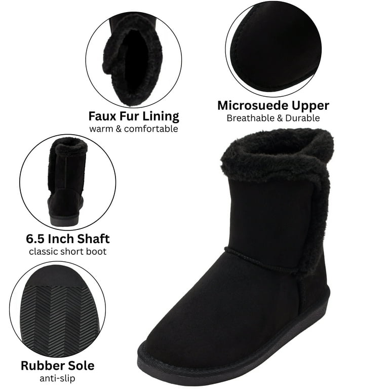 Alpine Swiss, Women‚Äôs Winter Boots, with Faux Shearling, Size S