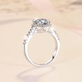 thumbnail image 2 of Moissanite Ring for Women 2 Carat Diamond Engagement Rings 18K White Gold Plated 925 Sterling Silver Moissanite Ring Womens Diamond Rings Diamond Eternity Rings for Women, 2 of 7