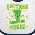 thumbnail image 4 of Inktastic Lettuce Romaine Calm Boys or Girls Baby Bib, 4 of 4