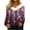 Pink, variant on Womens Christmas Slim V-Neck Blouses Faux Furry Collar Pullover Star Snowflake Graphic Printed Tees Long Sleeve Tunic Tops Fall Winter Casual Workout Shirt Yellow