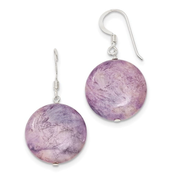 Sterling Silver Purple Lepidolite Earrings QE5854