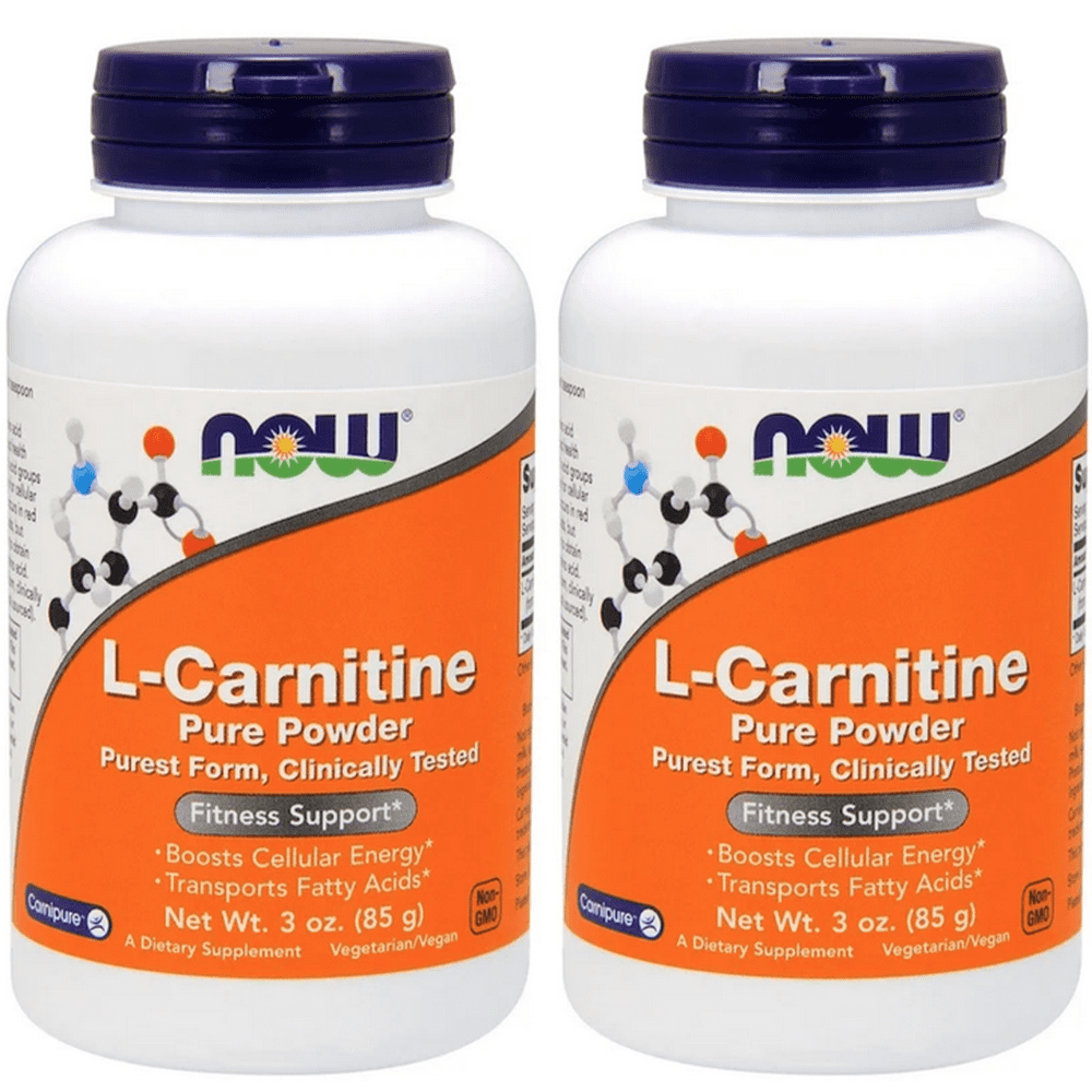 NOW Foods LCarnitine Pure Powder, 3 oz 2 Packs