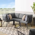 thumbnail image 2 of Modway Riverside Sectionnel d'Extérieur en Aluminium de Patio, 4 Pcs, 2 of 11