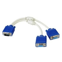 Ysmooiuy High Resolution 1080P VGA 1 Male to 2 Female Video Cable Adapter Cord for Double Monitors Output and Easily Wiring