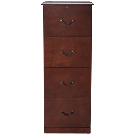 Z Line Designs 4 Drawer Vertical File Cabinet Cherry Walmart Com Walmart Com