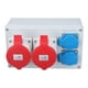 thumbnail image 3 of Caja Distribuidora De Energía Para Enchufe De Pared CEE, Tomacorrientes Duales De 250V 16A EU Y 2 Enchufes Industriales De 32A 5P, Resistente Al Agua IP44, 3 of 7