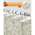 thumbnail image 4 of Vintage Rustic Floral Light Pink Roses Leaves Sage Green Shower Curtain Set ，Waterproof Fabric Shower Curtains Shower Curtains for Bathroom,Bathroom Decor 72"x72", 4 of 7