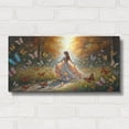 thumbnail image 3 of Luxe Metal Art 'Girl & Butterflies' by Rey Klimt Metal Wall Art, 24" x 12", 3 of 10