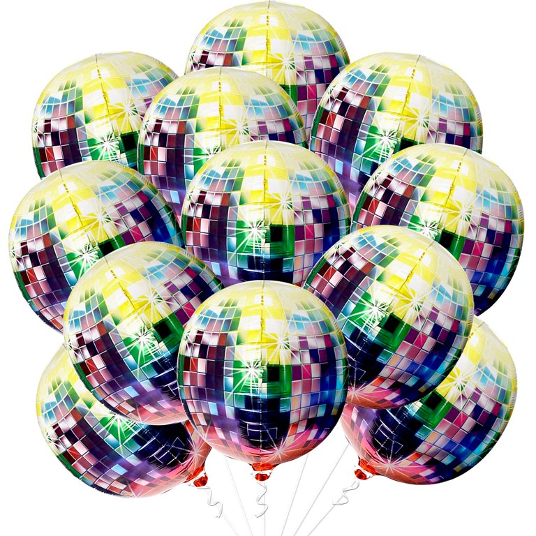 Disco Ball Balloons In Different Sizes 4d Large Disco - Temu