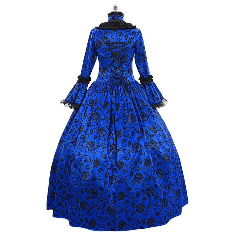 Samickarr Victorian Dress Ball Gown For Women Vintage Medieval Dress Plus  Size Lace Up Cinch Corset Dress Renaissance Costume - Walmart.com