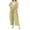 Mint Green, variant on BLVB Women Summer Sleeveless Cotton Linen Bib Overalls Wide Leg Baggy Jumpsuits Romper with Pockets