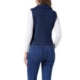 thumbnail image 3 of INSPIRE CHIC Women's Casual Faux Suede Sleeveless Short Biker Vest Jacket XL Dark Blue, 3 of 6