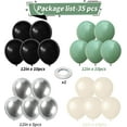 thumbnail image 2 of Green and Black Balloons, 12 Inch Metallic Silver Green Sand White Black Party Balloons Soccer Game Helium Latex Balloon for Boys Birthday Baby Shower Gaming Football Theme Party Decorations, 2 of 17