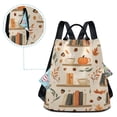 thumbnail image 5 of FORMRS Women's Travel Backpack Purse Anti-Theft Hidden Pockets Casual Shoulder Bag, Fall Book Shelf, 5 of 7
