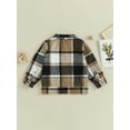 thumbnail image 4 of Bagilaanoe Toddler Baby Boy Shirt Jacket Plaid Long Sleeve Single-Breasted Shacket with Pockets 4T 5T 6T 7T 8T Kids Fall Casual Outwear, 4 of 8