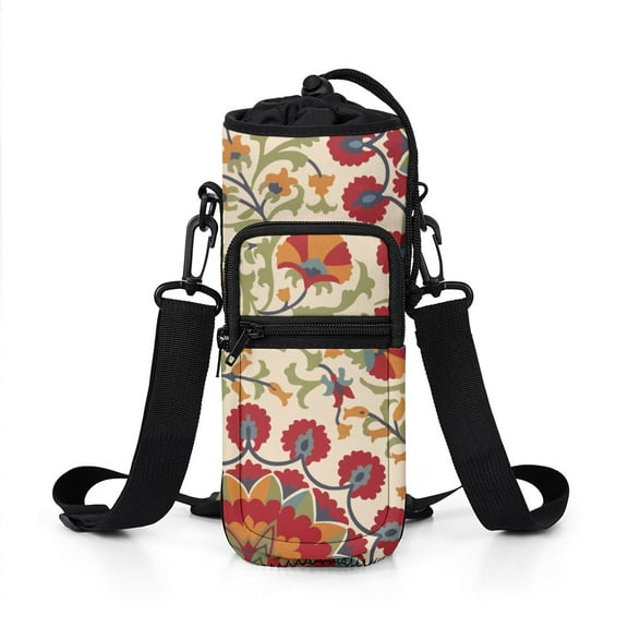 Water Bottle Carrier Holder Sling Bag Sleeve 25/32/40/64 Oz Pioneer Insulated Sling Sleeve Case Cover with Strap Pockets for Men/Women Boys Girls