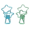 thumbnail image 1 of Small Binder Clips, 100pcs Star Binder Clips Blue Green  For Account, 1 of 8