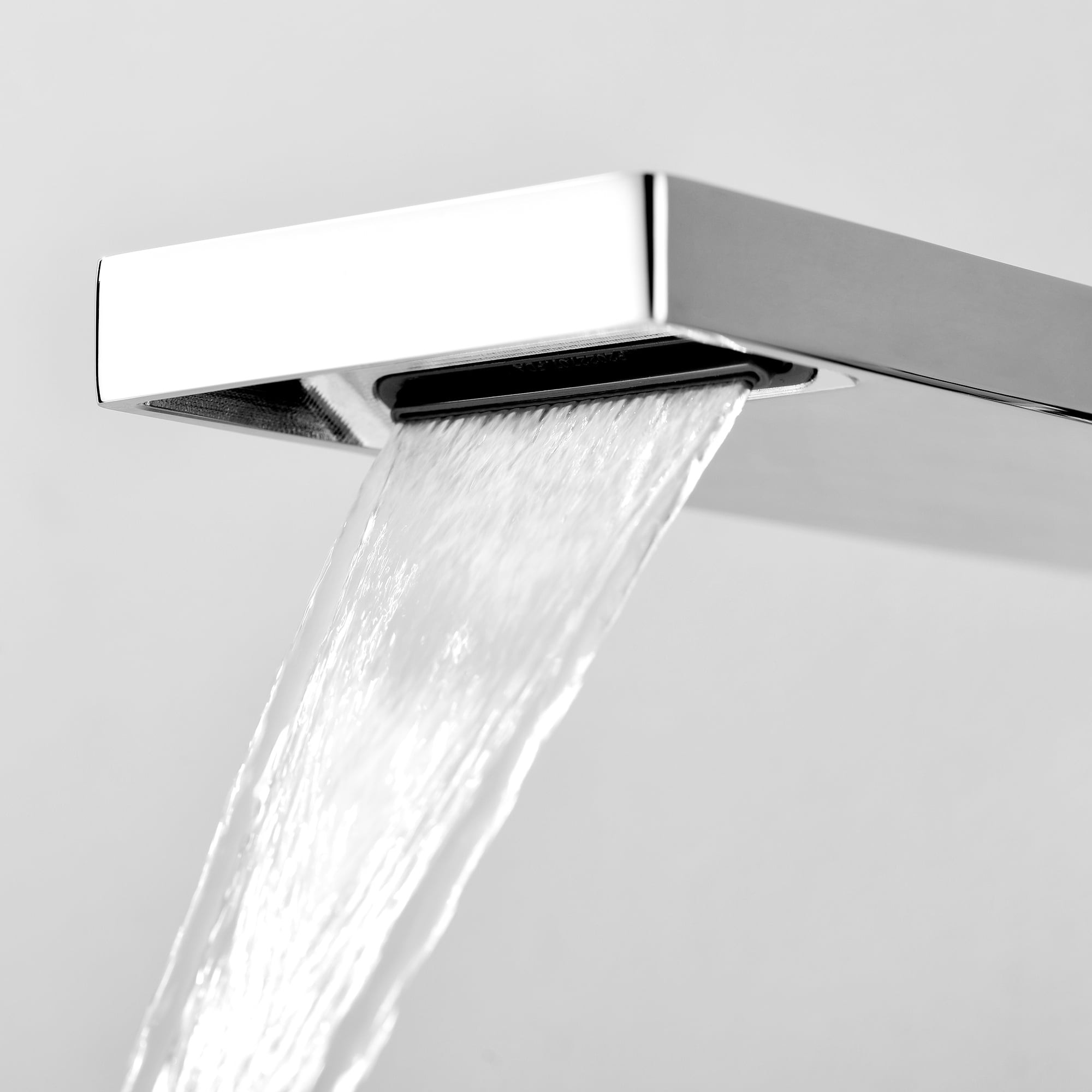 SUMERAIN Waterfall Wall Mount Bathroom Sink Faucet Single Handle Sink Faucet with Rough in Valve, Chrome