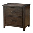 thumbnail image 1 of Furniture of America Table de Chevet à 2 Tiroirs Bell Transitional en Espresso, 1 of 5