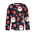 thumbnail image 5 of Womens Christmas Printed Button Front Long Sleeve Cardigan Soft Loose Fit Holiday Outerwear S, 5 of 6