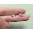thumbnail image 3 of 18G Cute Daisy Flower Stud Cartilage Earrings for Women Girls 14K Gold Plated Stainless Steel Enameled Dainty Screw Back Studs Sleeper Tragus Post Hypoallergenic Piercing Body Jewelry, 3 of 6