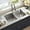 Stainless Steel, variant on 33x22 Double Bowl Drop In Workstation Kitchen Sink 50/50 Topmount 16 Gauge 33 Inch Stainless Steel Sinks with Accessories 33" x 22" x 9"