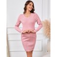 thumbnail image 4 of Yesfashion Women's Materntiy Dress Long Sleeve Knit Jacquard Crew Neck Pregnancy Clothes, 4 of 5