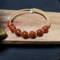 thumbnail image 2 of HOOUN Red Jade Bracelets Natural Man Women Bangles Chalcedony 925 Silver Jewelry, 2 of 3